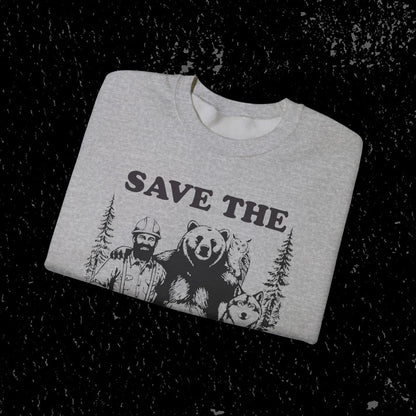 Save the Loggers Sweatshirt - Black Lettering