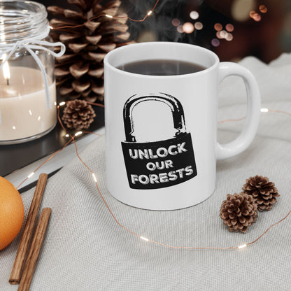 Roadless Rules Are For Tools - Unlock Our Forests Mug for Loggers, ATV, Snowmobile, Log Hauler