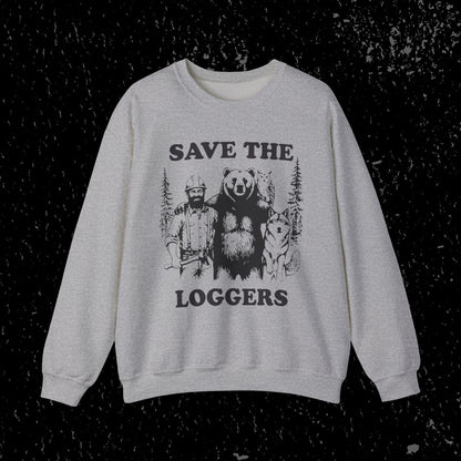 Save the Loggers Sweatshirt - Black Lettering