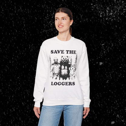 Save the Loggers Sweatshirt - Black Lettering