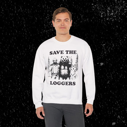 Save the Loggers Sweatshirt - Black Lettering