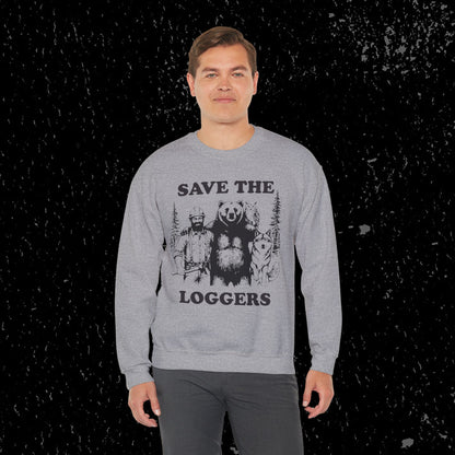 Save the Loggers Sweatshirt - Black Lettering