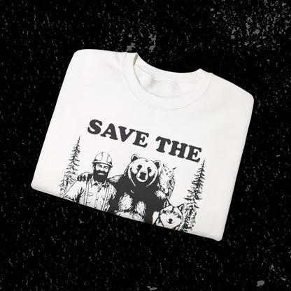Save the Loggers Sweatshirt - Black Lettering
