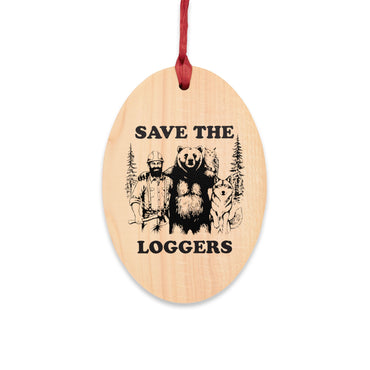 Save the Loggers Christmas Ornament