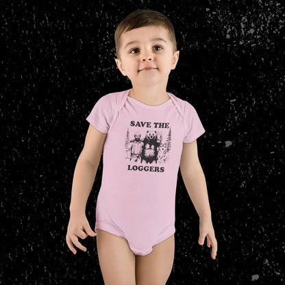 "Save the Loggers" Baby Onesie