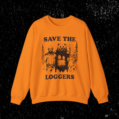 Save the Loggers Sweatshirt - Black Lettering