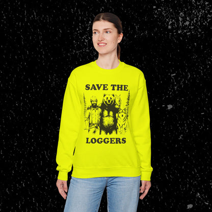 Save the Loggers Sweatshirt - Black Lettering