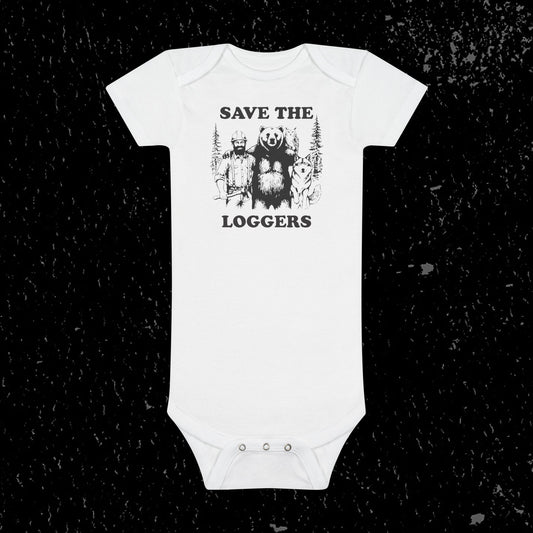 "Save the Loggers" Baby Onesie