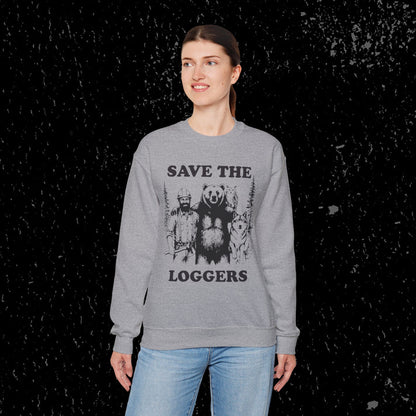 Save the Loggers Sweatshirt - Black Lettering