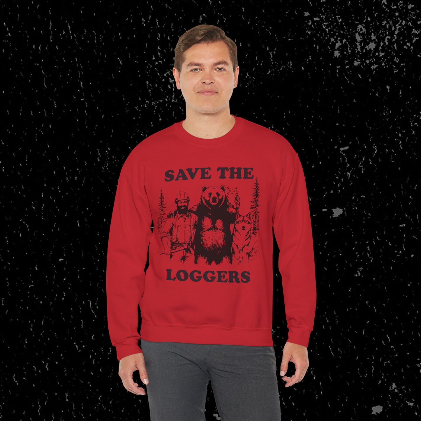 Save the Loggers Sweatshirt - Black Lettering