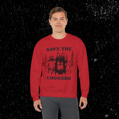 Save the Loggers Sweatshirt - Black Lettering
