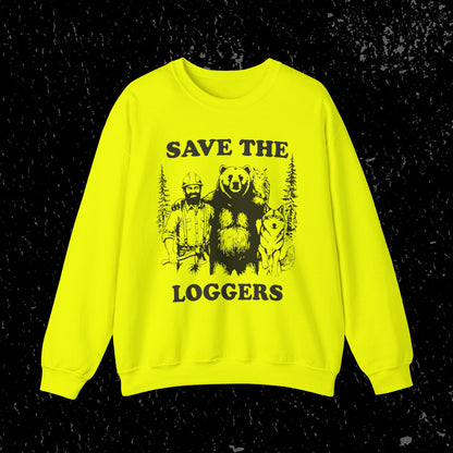 Save the Loggers Sweatshirt - Black Lettering