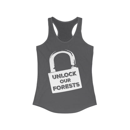 Unlock Our Forests Women's Racerback