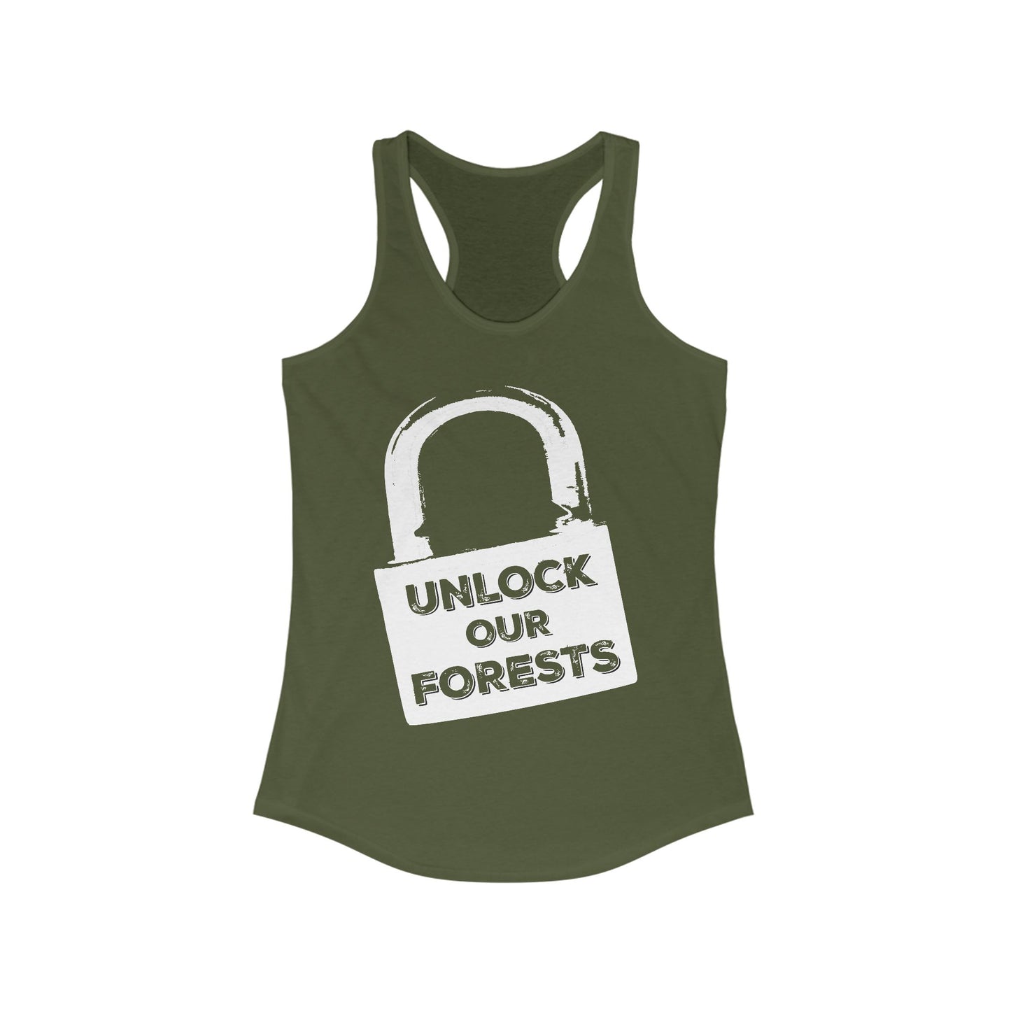 Unlock Our Forests Women's Racerback