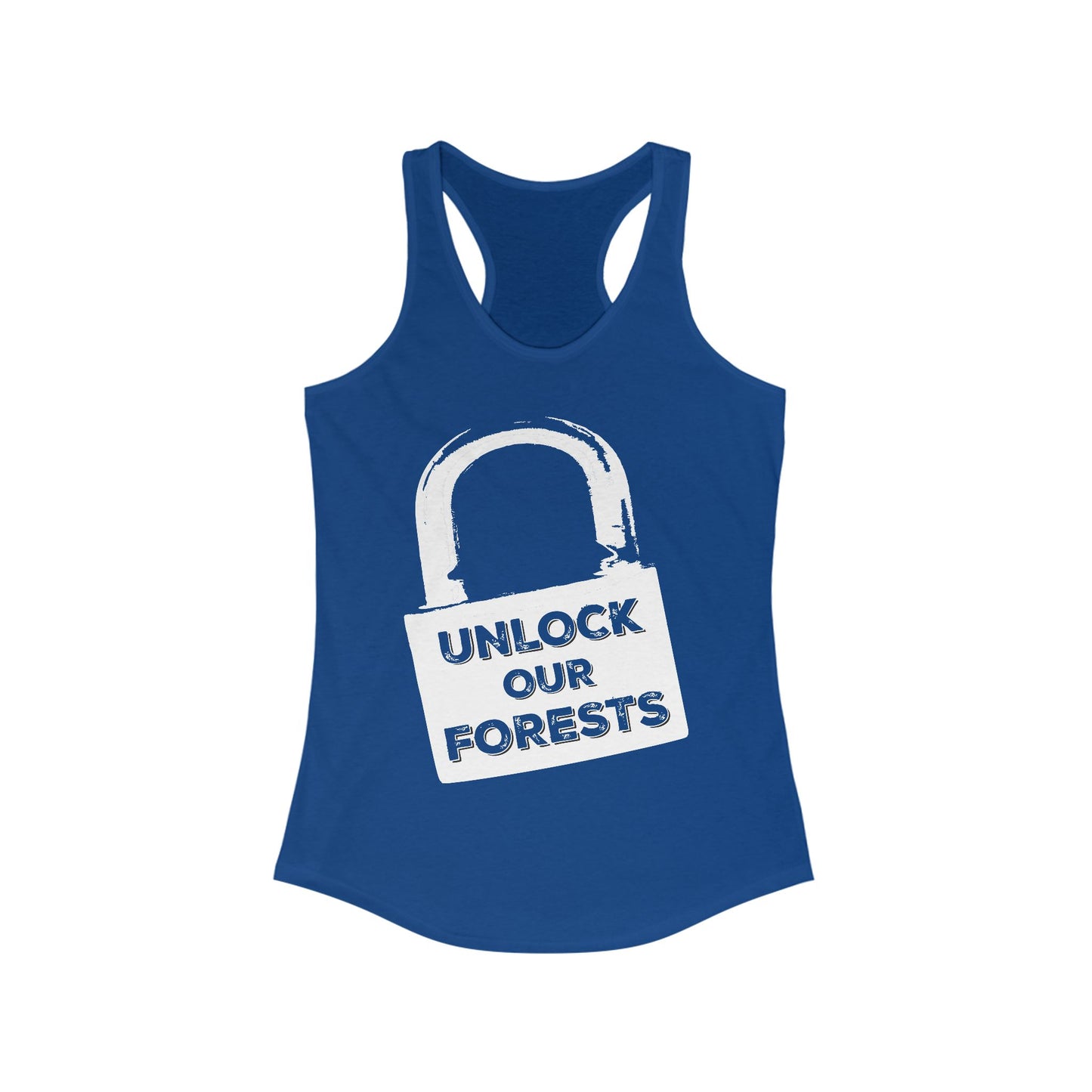 Unlock Our Forests Women's Racerback