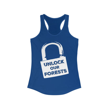 Unlock Our Forests Women's Racerback