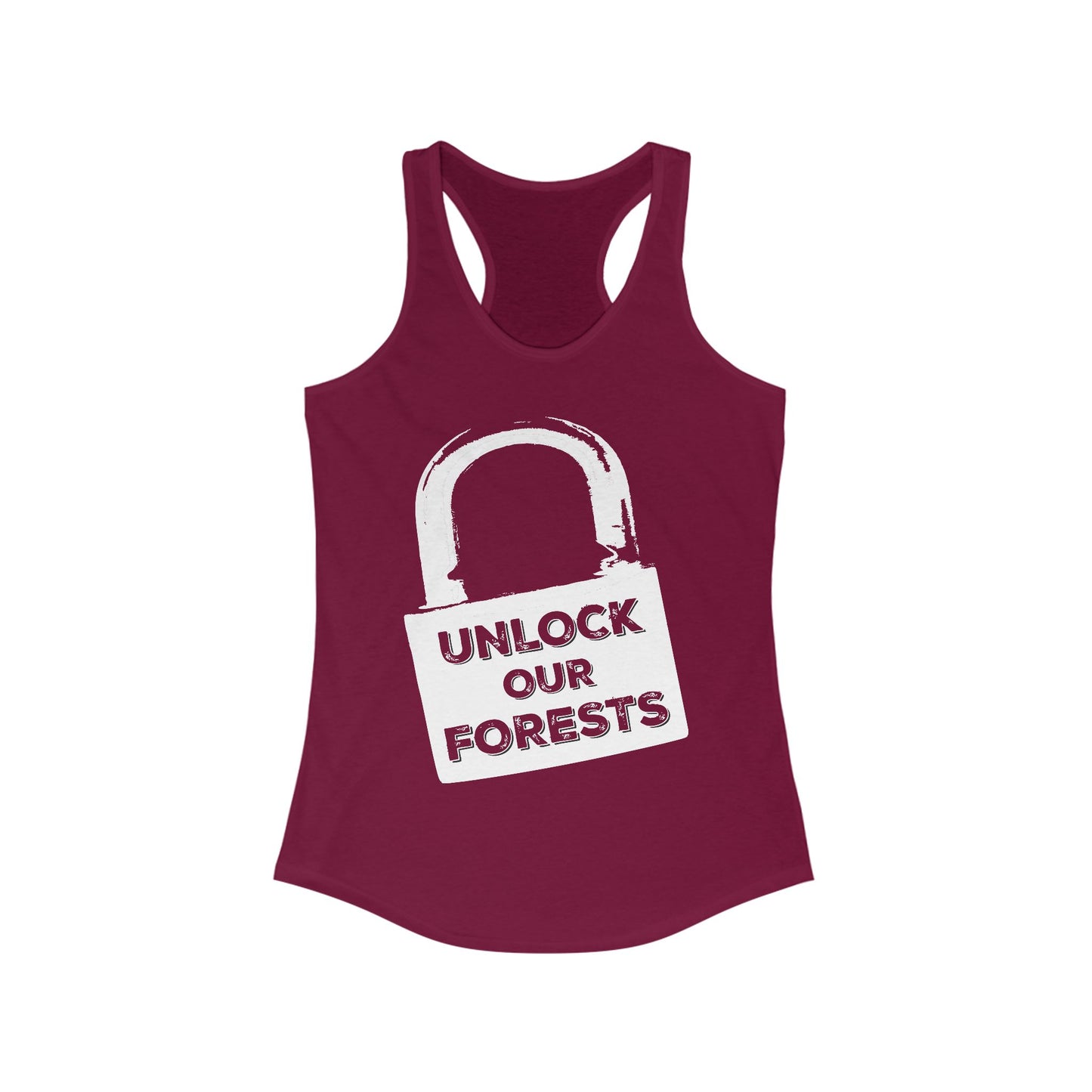Unlock Our Forests Women's Racerback