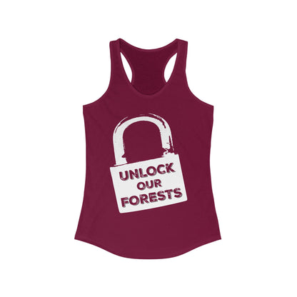 Unlock Our Forests Women's Racerback