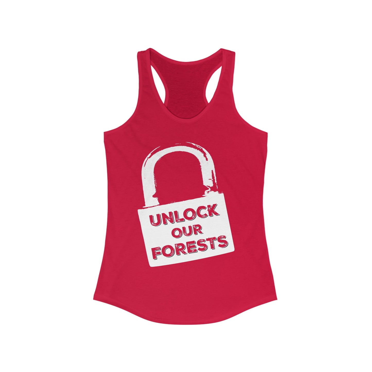 Unlock Our Forests Women's Racerback