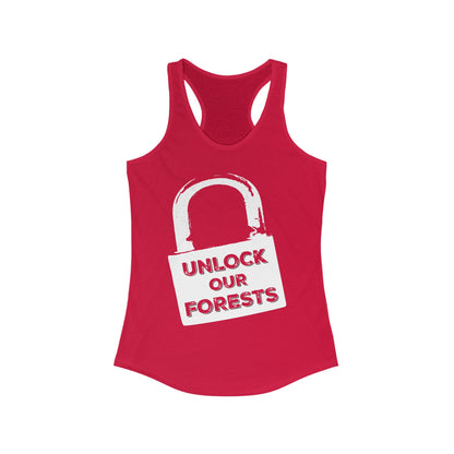 Unlock Our Forests Women's Racerback