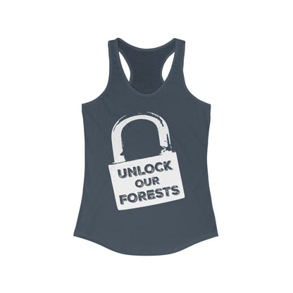 Unlock Our Forests Women's Racerback