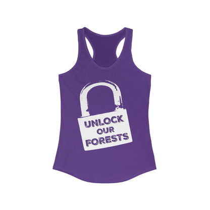 Unlock Our Forests Women's Racerback