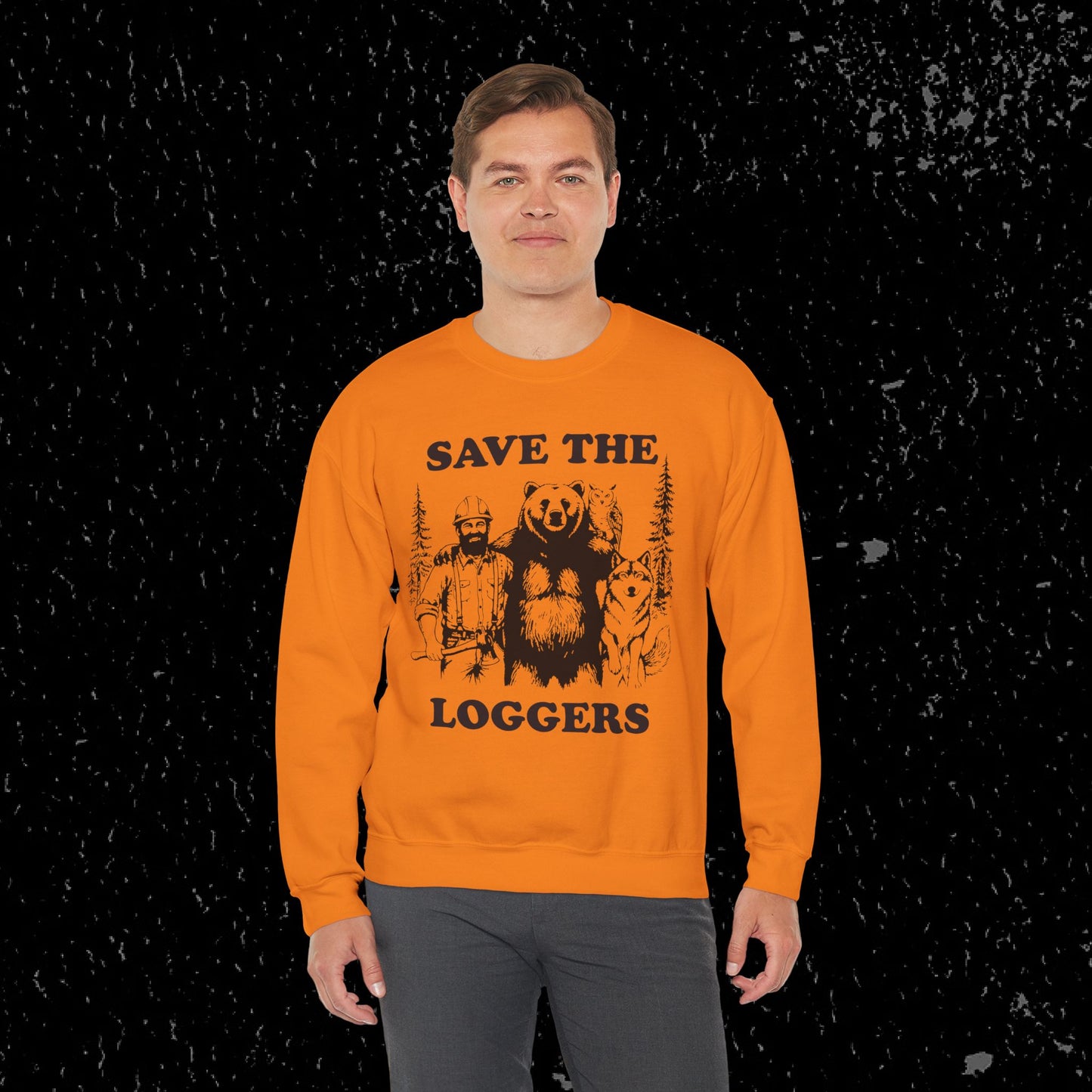 Save the Loggers Sweatshirt - Black Lettering