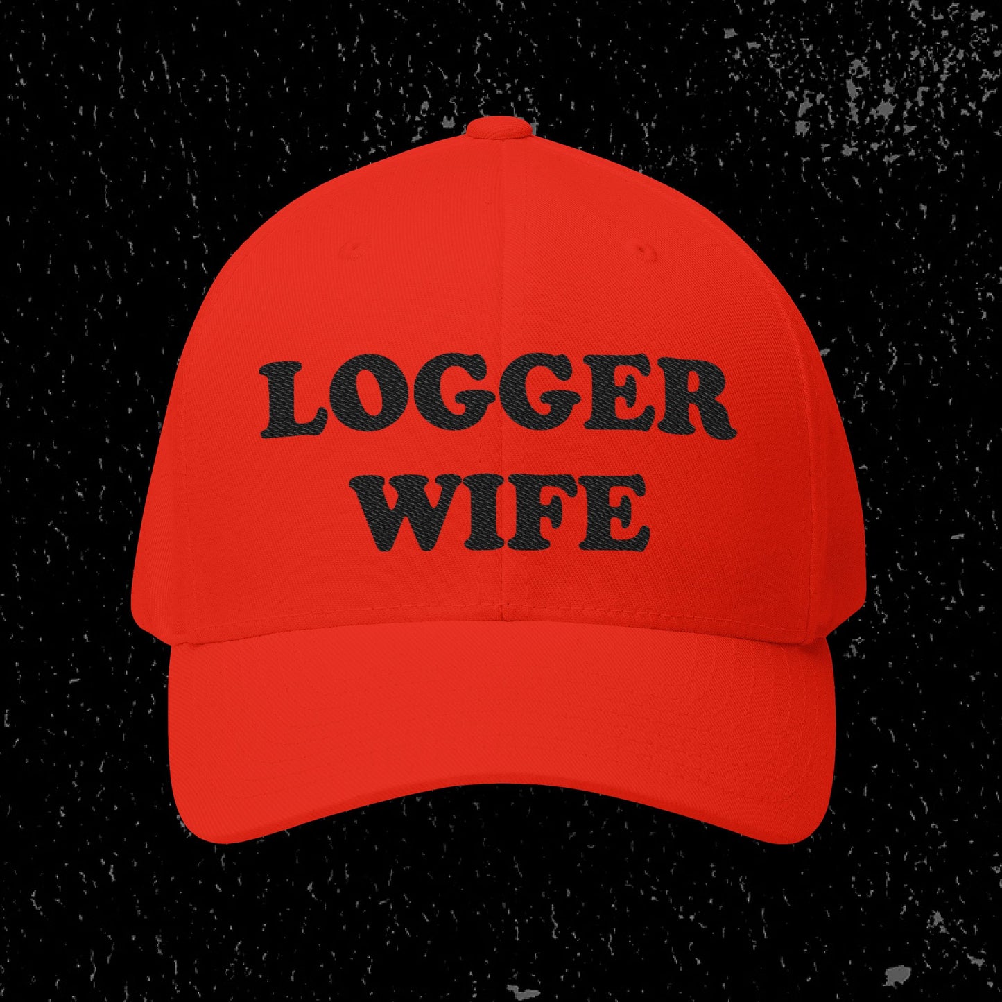 Logger Wife Embroidered Cap - Black Embroidery