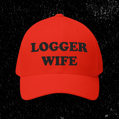 Logger Wife Embroidered Cap - Black Embroidery