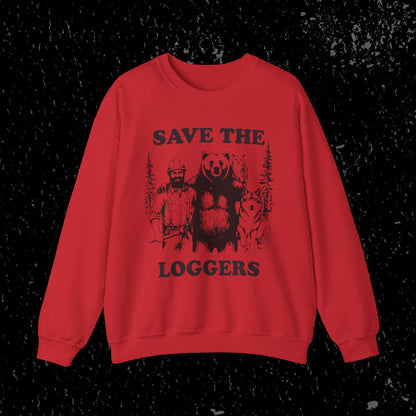 Save the Loggers Sweatshirt - Black Lettering
