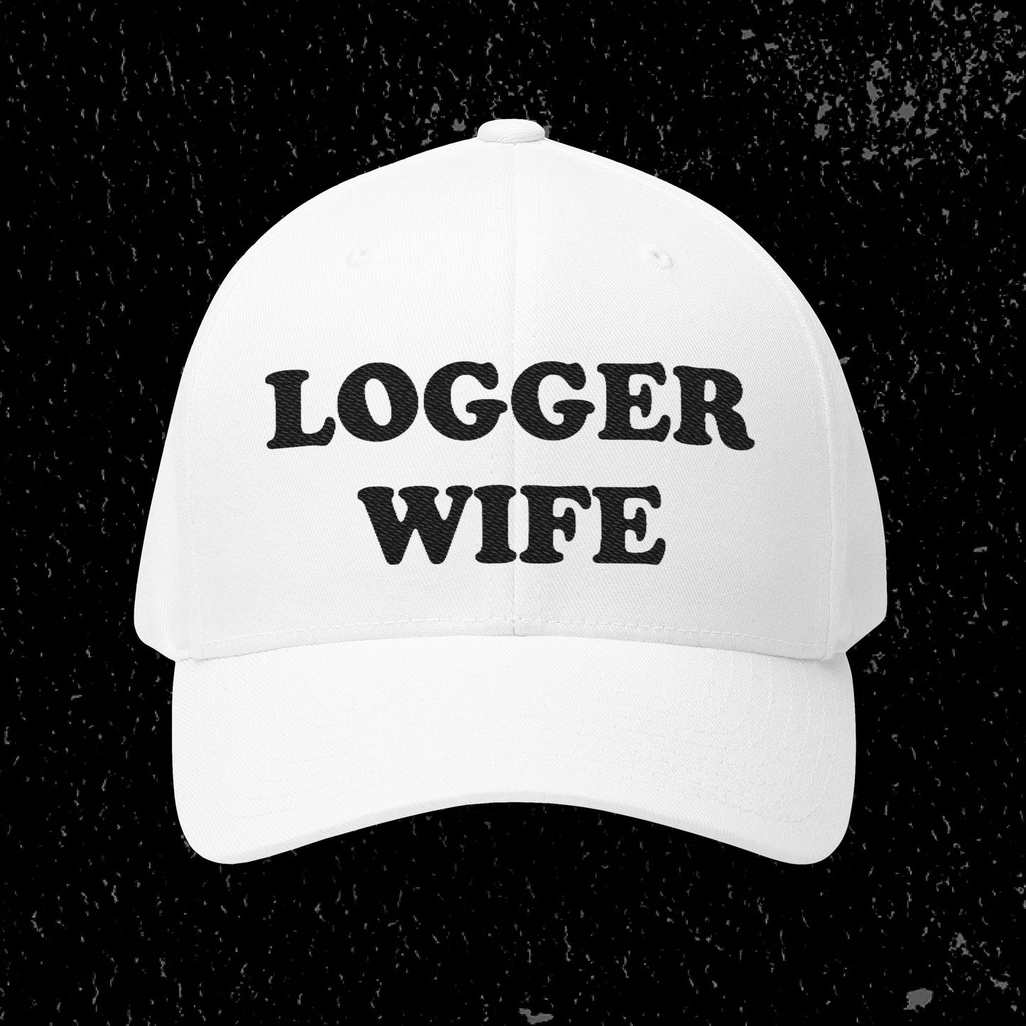 Logger Wife Embroidered Cap - Black Embroidery