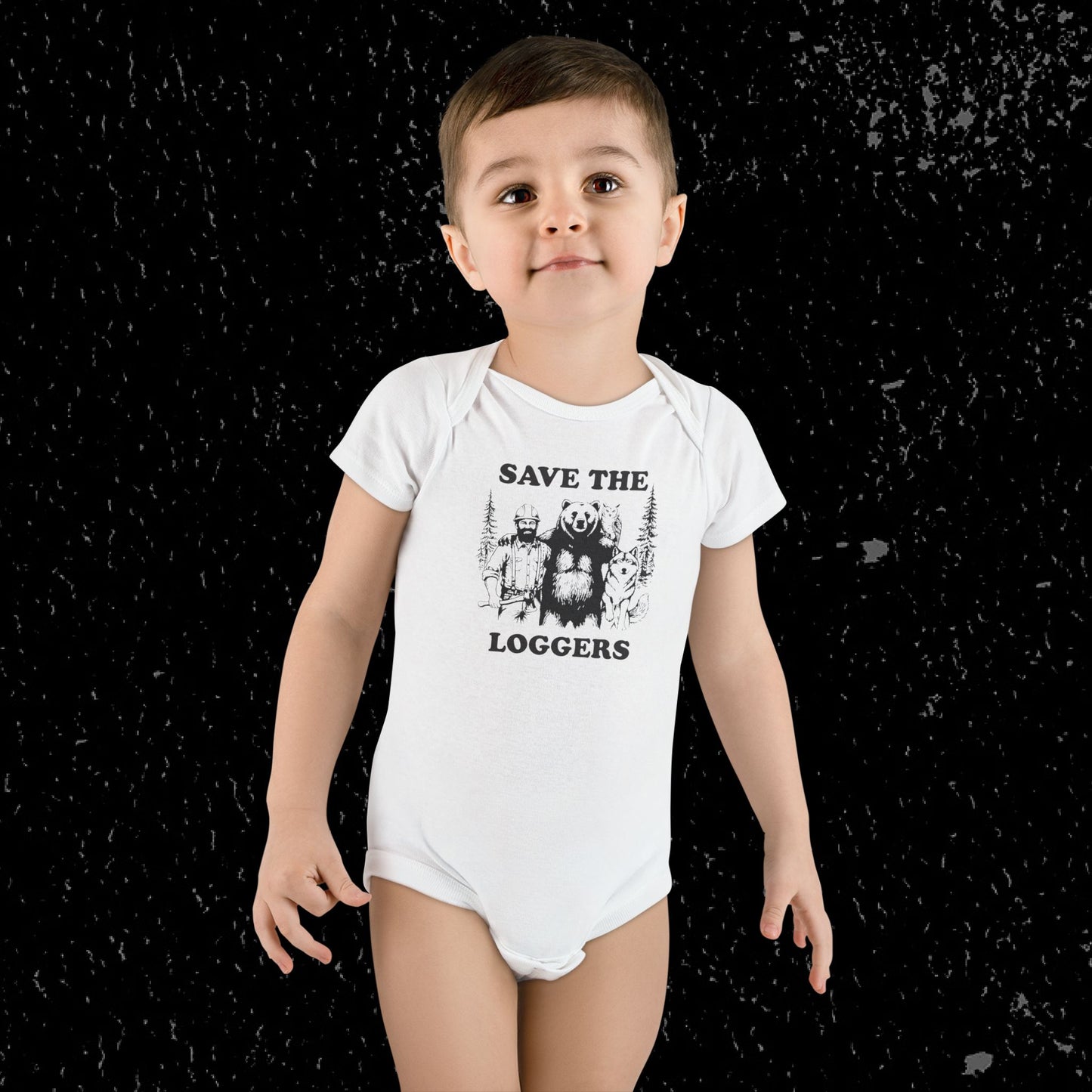 "Save the Loggers" Baby Onesie