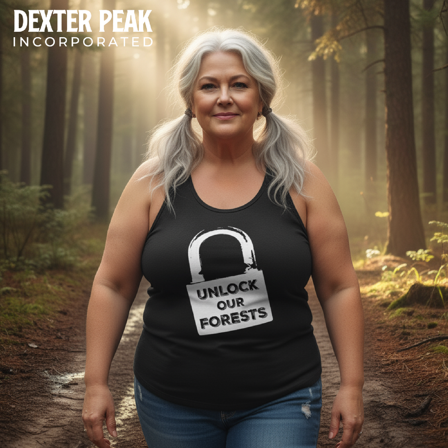 Unlock Our Forests Women's Racerback